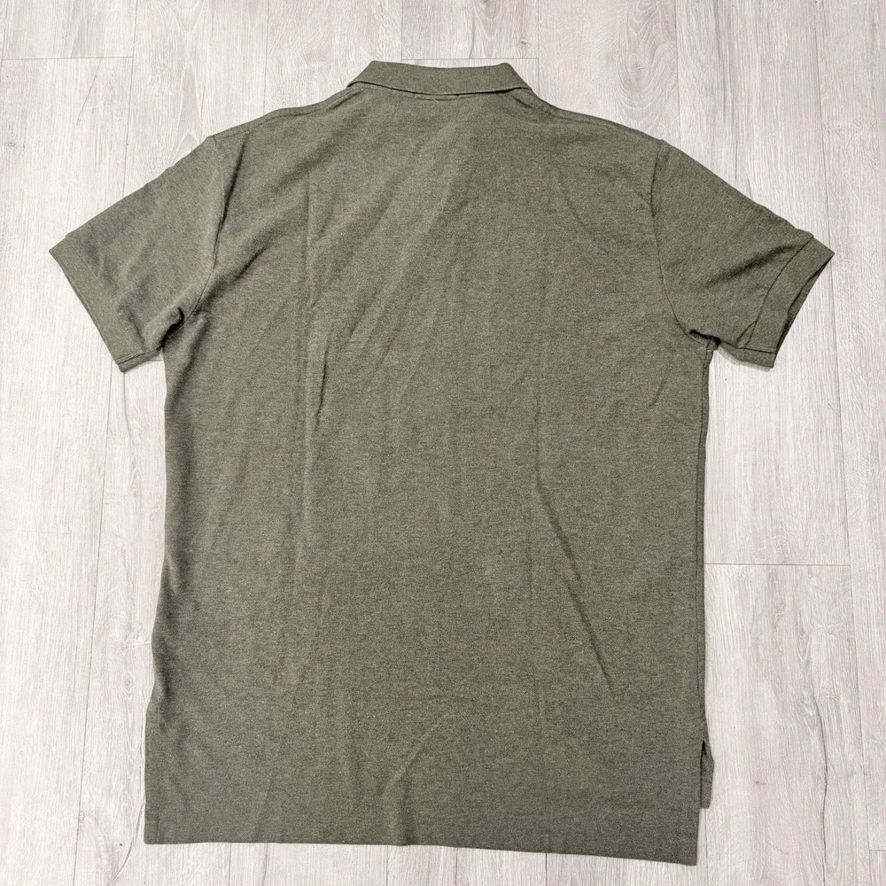 Polo Ralph Lauren Mens L Classic Fit Polo Shirt Olive Green Purple Pony Cotton